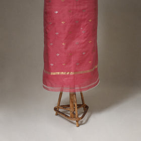 Red - 2pc handloom zari buta chanderi silk unstitched dress