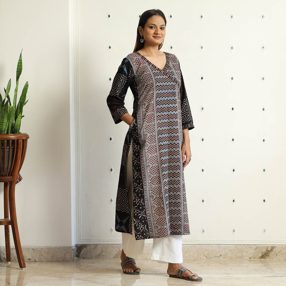 Ajrakh Block Printed kurta