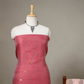 Red - 2pc handloom zari buta chanderi silk unstitched dress