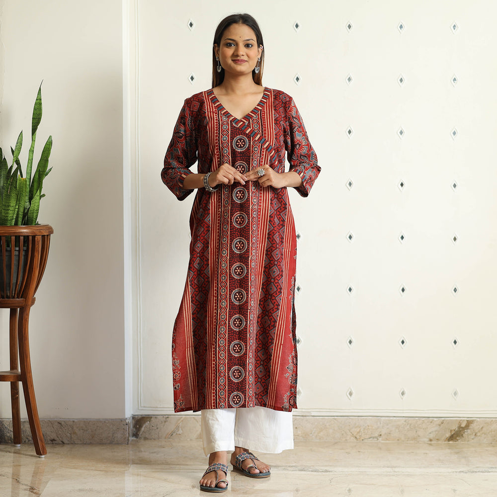 Ajrakh Block Printed kurta