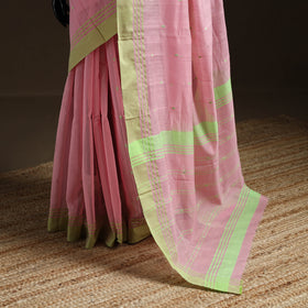 Pure Handloom Cotton Thread Buti Chanderi Saree 17