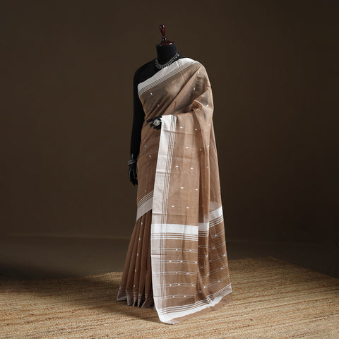 Pure Handloom Cotton Thread Buti Chanderi Saree 18