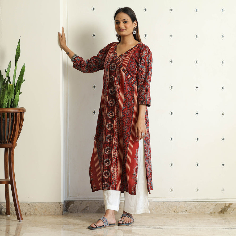 Ajrakh Block Printed kurta