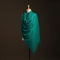 Green - kumaun handwoven merino wool shawl for women 30