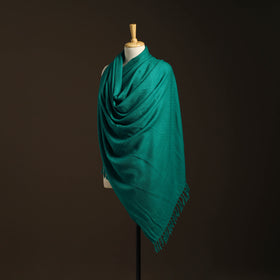 Green - kumaun handwoven merino wool shawl for women 30