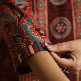 Buy Limited Stock! Ajrakh Block Printed Cotton Straight Kurta Online at iTokri.com