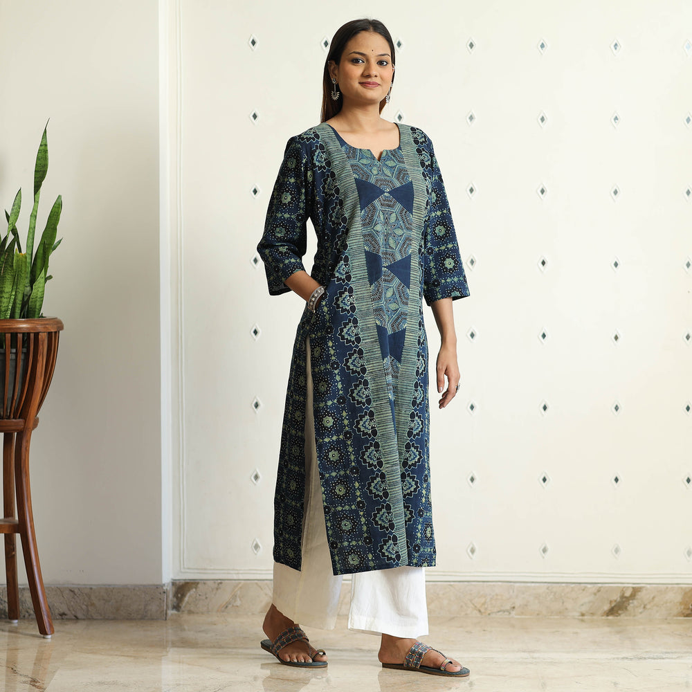 Ajrakh Block Printed Kurta