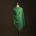 Green - kumaun handwoven merino wool shawl for women 38