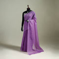 Purple - Nazaakat Kota Doria Cotton Plain Saree with Blouse & Jewellery Set 144