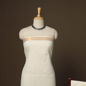 Beige - 3pc handloom cotton unstitched mangalagiri dress