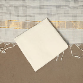 Beige - 3pc handloom cotton unstitched mangalagiri dress