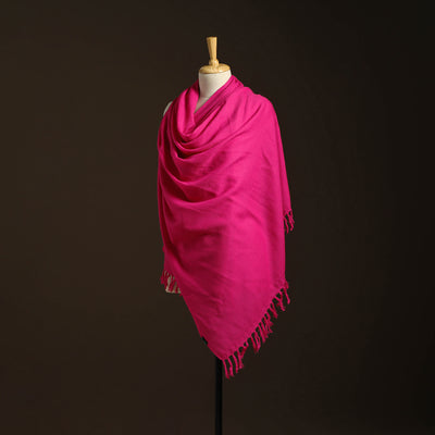 Pink - kumaun handwoven merino wool shawl for women 40