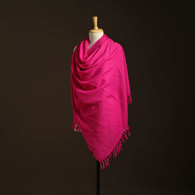 Pink - kumaun handwoven merino wool shawl for women 40