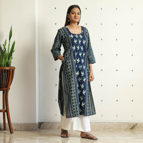  Limited Stock! Ajrakh Block Printed Cotton Straight Kurta 