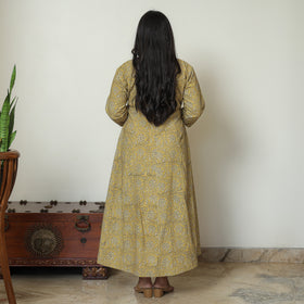 Buy Pedana Kalamkari Block Printed Cotton Tiered Dress 01 Online at iTokri.com