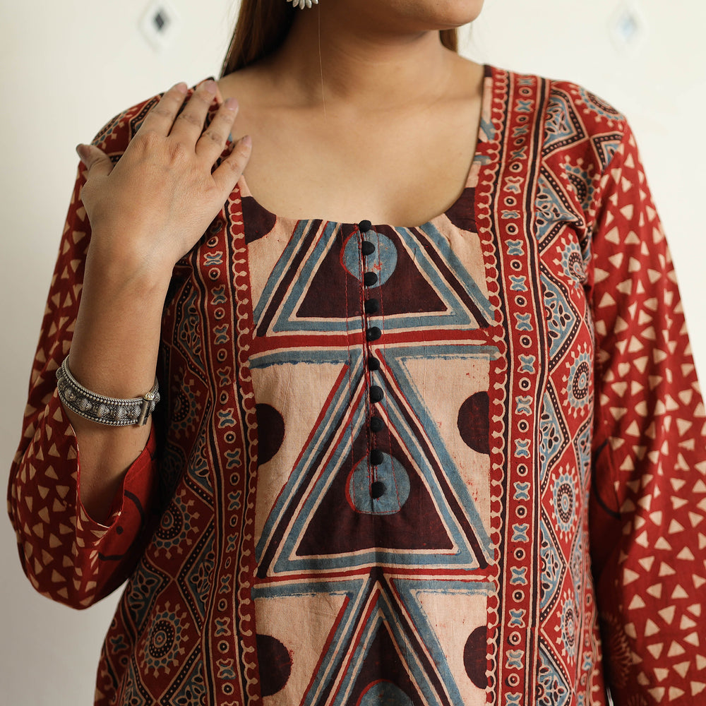 Ajrakh Block Printed Kurta