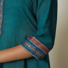 Green - Dharwad Cotton A-Line Kurta 15