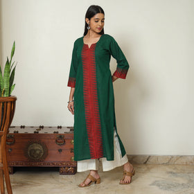 Green - Dharwad Cotton Straight Kurta 01