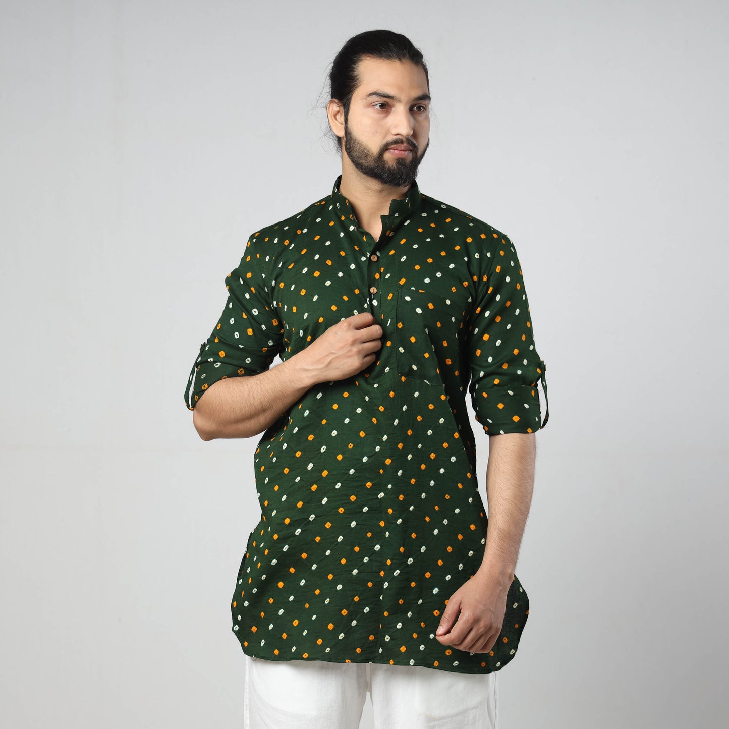 bandhani men kurta