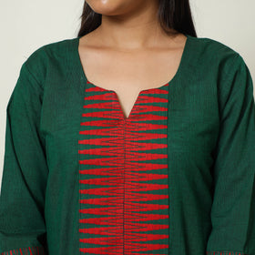 Green - Dharwad Cotton Straight Kurta 01