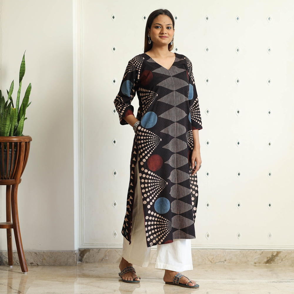  Ajrakh Block Printed Kurta