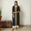 Black - Dharwad Cotton Straight Kurta 03