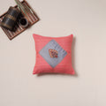 Floral Hand Embroidered Handloom Cushion Cover (16 x 16 in) 15