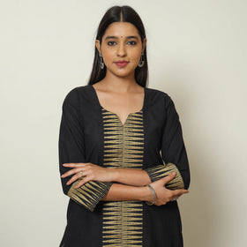 Black - Dharwad Cotton Straight Kurta 03