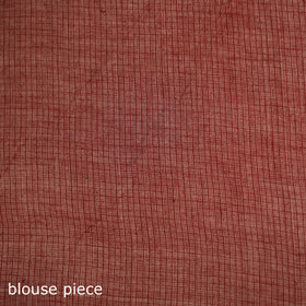 Red - Nazaakat Kota Doria Cotton Plain Saree with Blouse & Jewellery Set 149