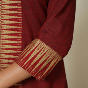 Maroon - Dharwad Cotton Straight Kurta 05