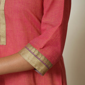 Pink - Dharwad Cotton A-Line Kurta 13