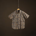 Men Half Sleeve Pedana Kalamkari Block Print Cotton Shirt 12