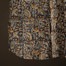 Men Half Sleeve Pedana Kalamkari Block Print Cotton Shirt 12