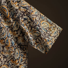 Men Half Sleeve Pedana Kalamkari Block Print Cotton Shirt 12