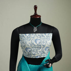 Green - Nazaakat Kota Doria Cotton Plain Saree with Blouse & Jewellery Set 152