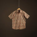 Men Half Sleeve Pedana Kalamkari Block Print Cotton Shirt 15