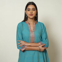 Blue - Dharwad Cotton A-Line Kurta 11