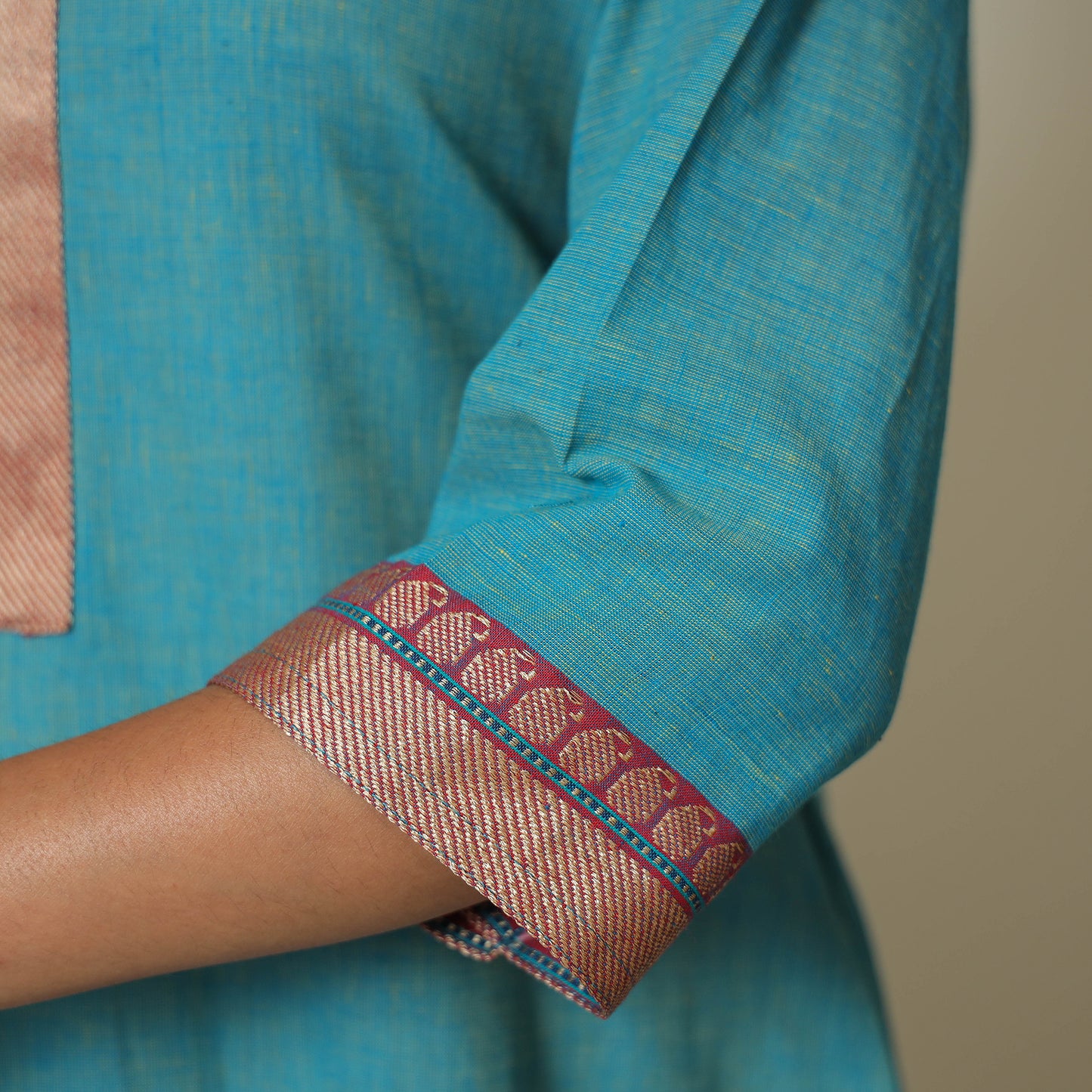 Blue - Dharwad Cotton A-Line Kurta 11