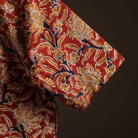 Men Half Sleeve Pedana Kalamkari Block Print Cotton Shirt 10