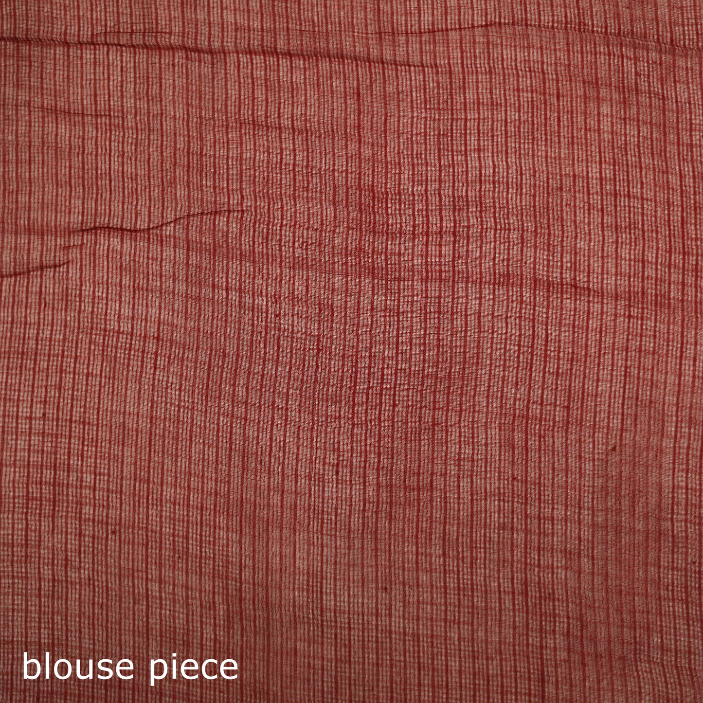 Red - Nazaakat Kota Doria Cotton Plain Saree with Blouse & Jewellery Set 153
