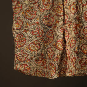 Men Half Sleeve Pedana Kalamkari Block Print Cotton Shirt 01