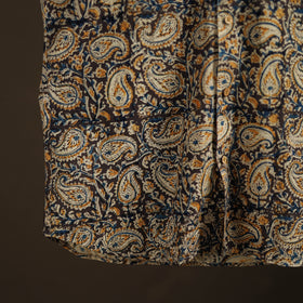 Men Half Sleeve Pedana Kalamkari Block Print Cotton Shirt 05