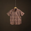 Men Half Sleeve Pedana Kalamkari Block Print Cotton Shirt 06