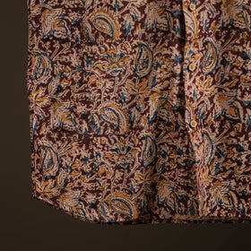 Men Half Sleeve Pedana Kalamkari Block Print Cotton Shirt 06