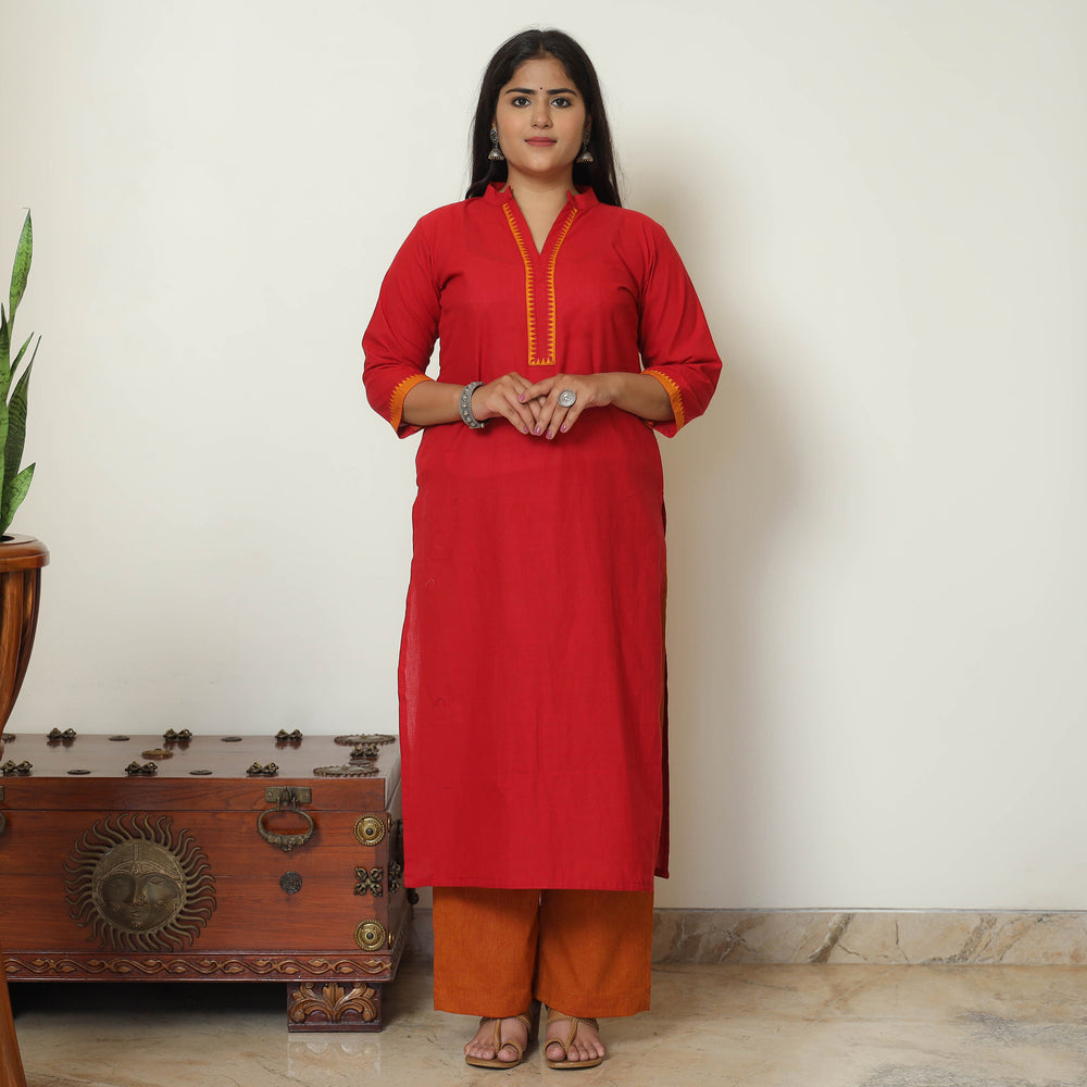 Dharwad Cotton Kurta with Palazzo & Dupatta Set 08