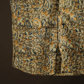 Men Half Sleeve Pedana Kalamkari Block Print Cotton Shirt 07