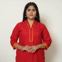 Dharwad Cotton Kurta with Palazzo & Dupatta Set 08