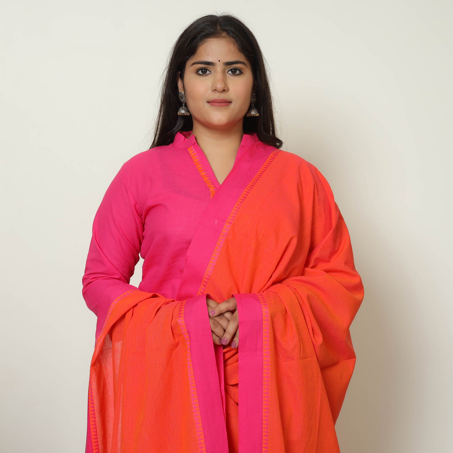 Dharwad Cotton Kurta with Palazzo & Dupatta Set 07