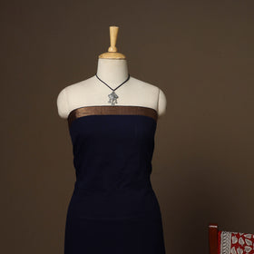 Blue - 2pc handloom cotton unstitched mangalagiri dress