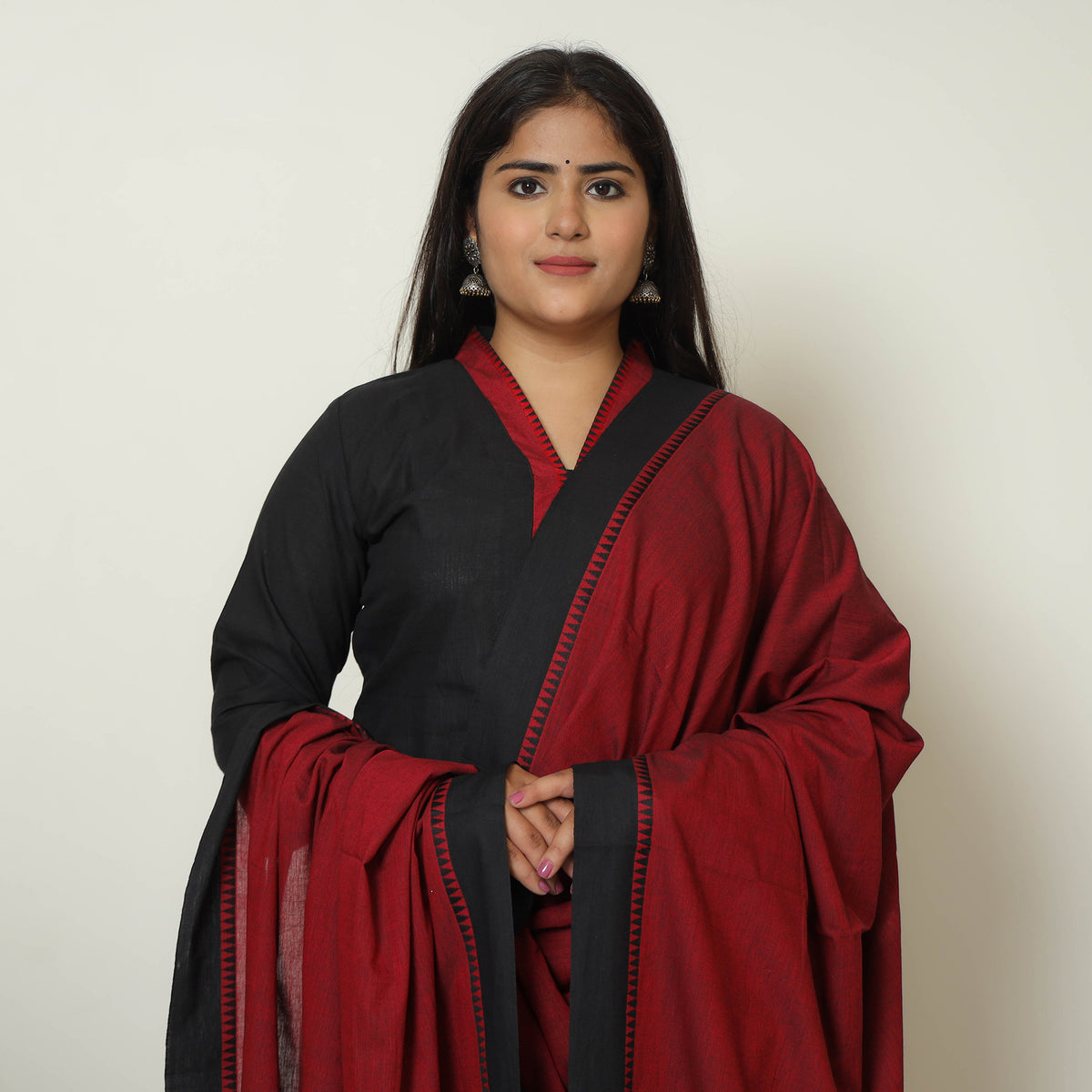 Dharwad Cotton Kurta with Palazzo & Dupatta Set 06